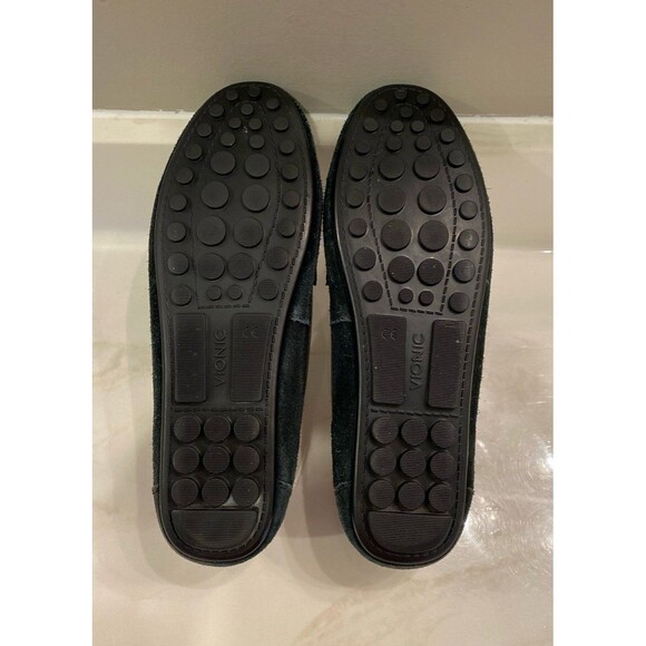 Vionic Navy Womens Flats Slip on Loafers Size 9.5 Orthotic Footbed Suede Look - Picture 8 of 12
